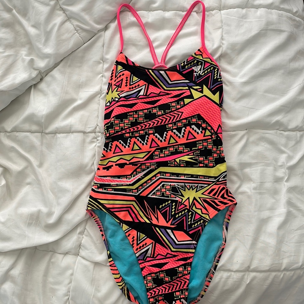 Colorful TYR one piece swim suit